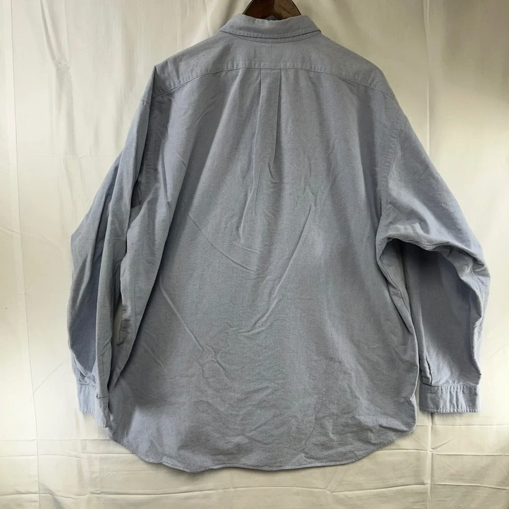 Ralph Lauren Button Down Shirt Mens XXL Blue Scottie Dog Embroidered Blake